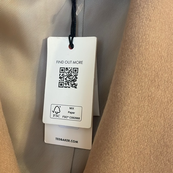 TED BAKER
Camel Rytaa Short Wool Wrap Coat - Picture 7 of 14